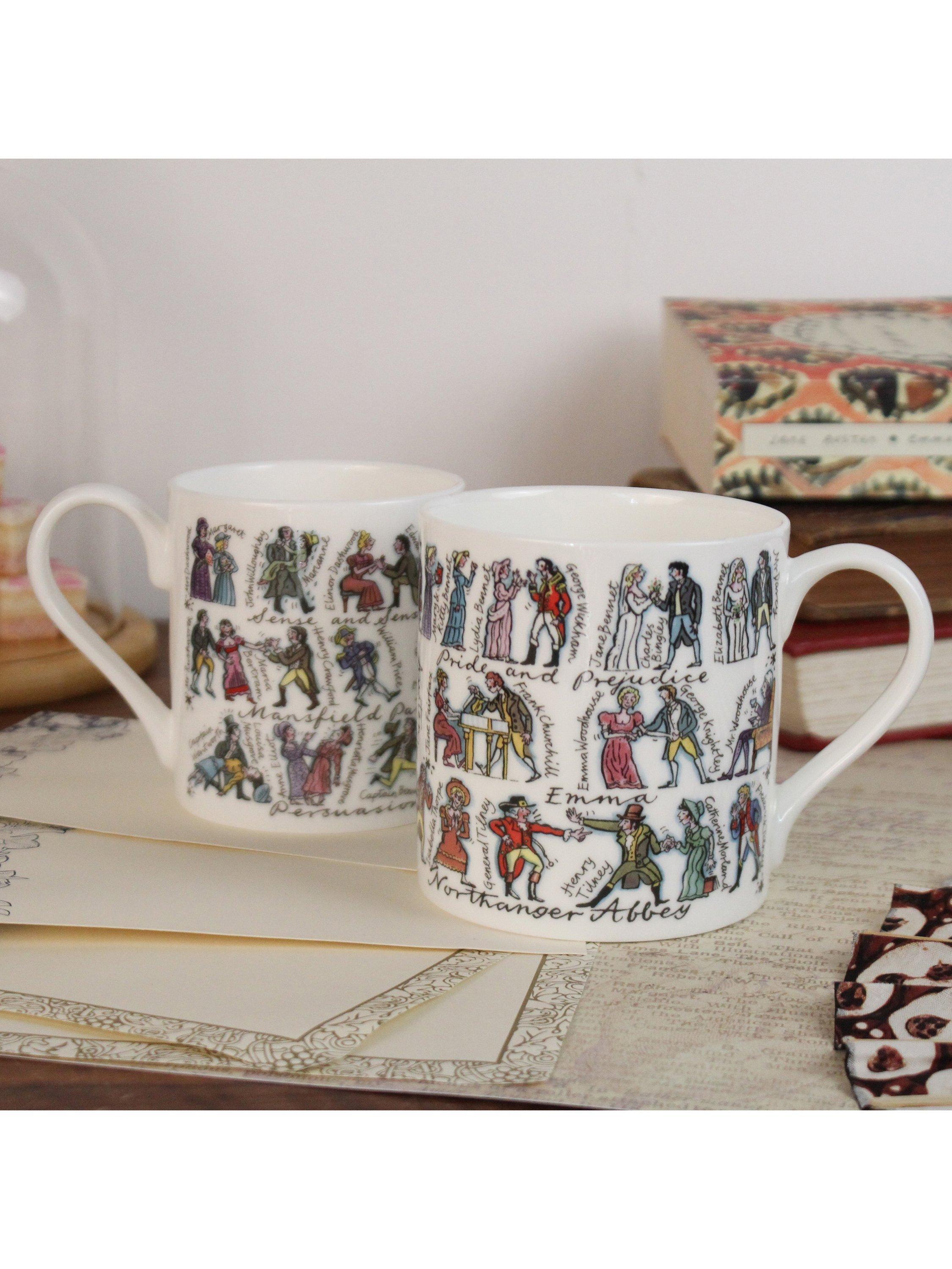 McLaggan Smith Jane Austen bone china mug 350ml - British product