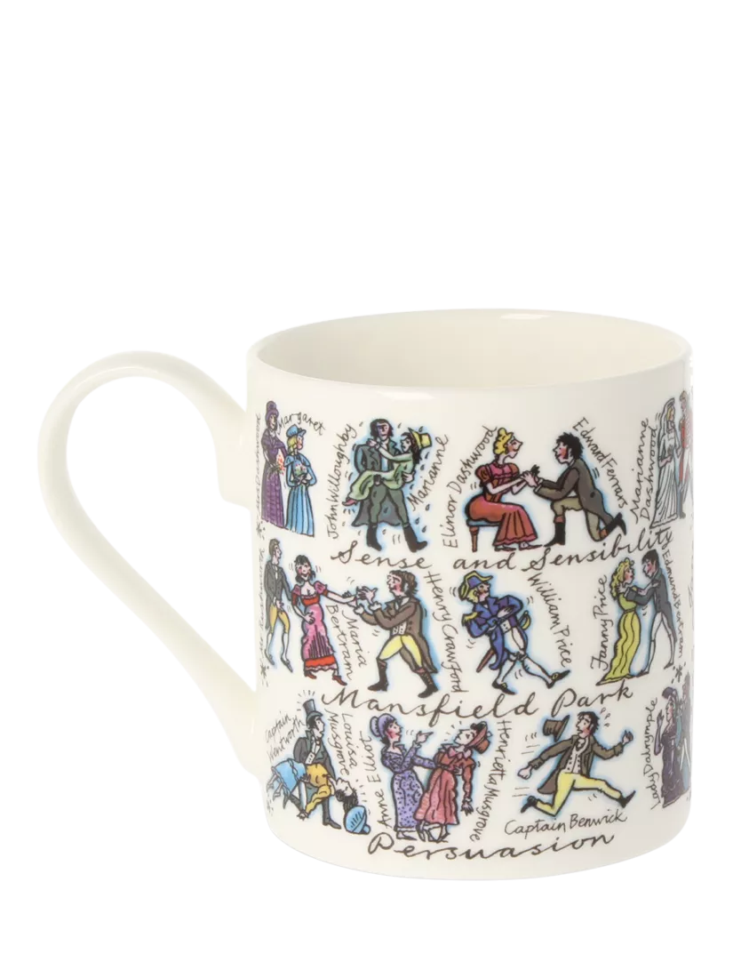 McLaggan Smith Jane Austen bone china mug 350ml - British product