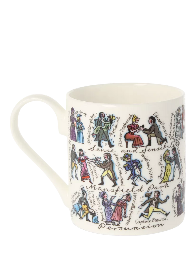 McLaggan Smith Jane Austen bone china mug 350ml - British product