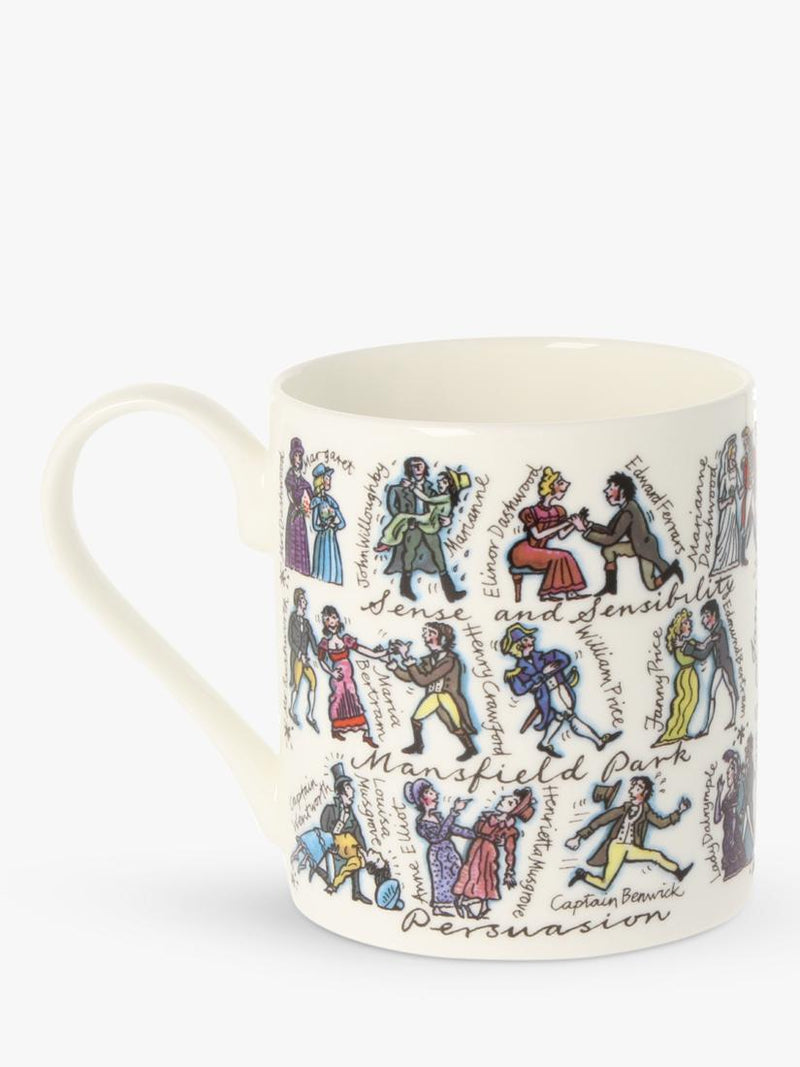 McLaggan Smith Jane Austen bone china mug 350ml - British product