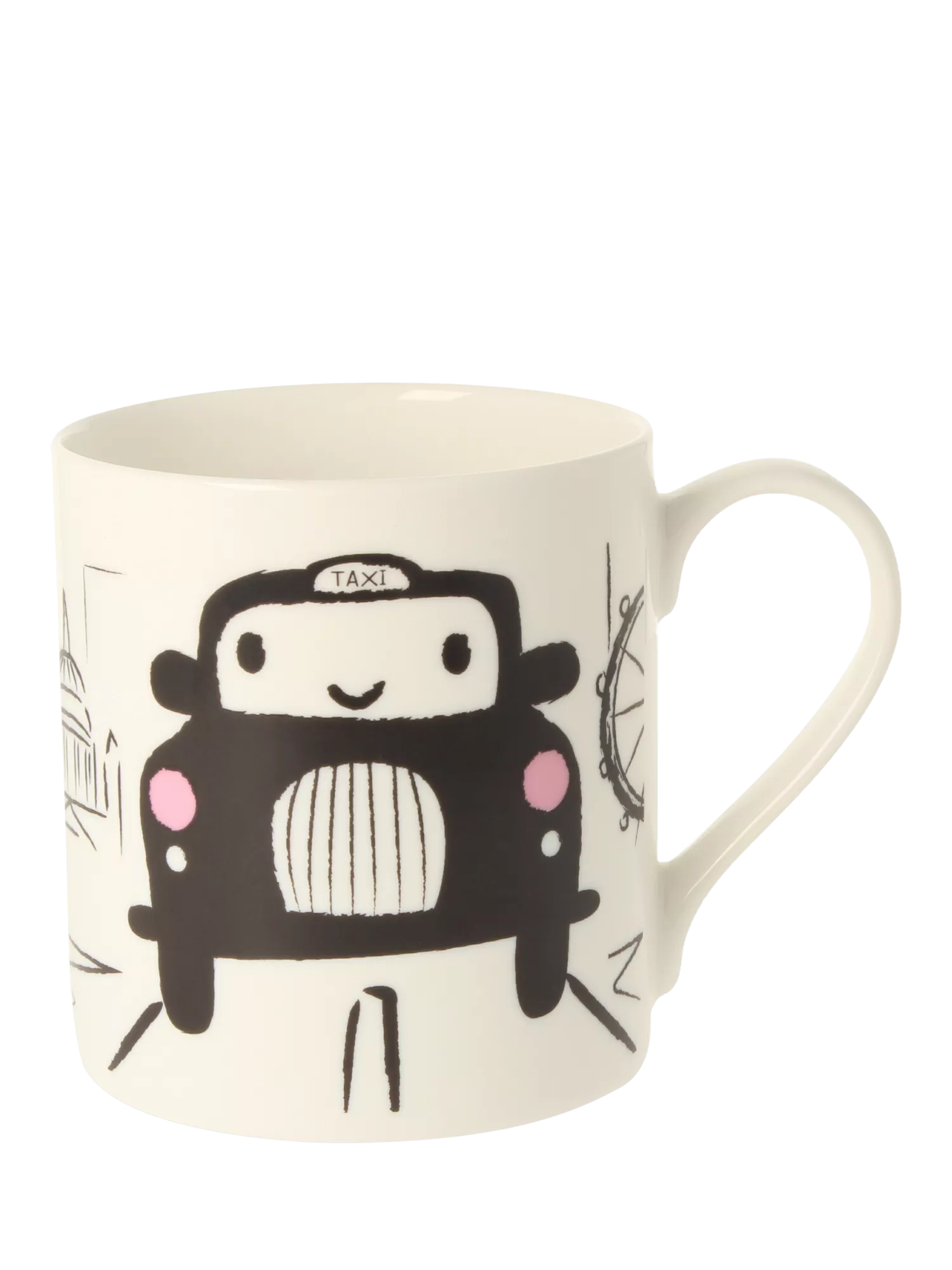 McLaggan Smith little London cab bone china mug 350ml, imported from the UK