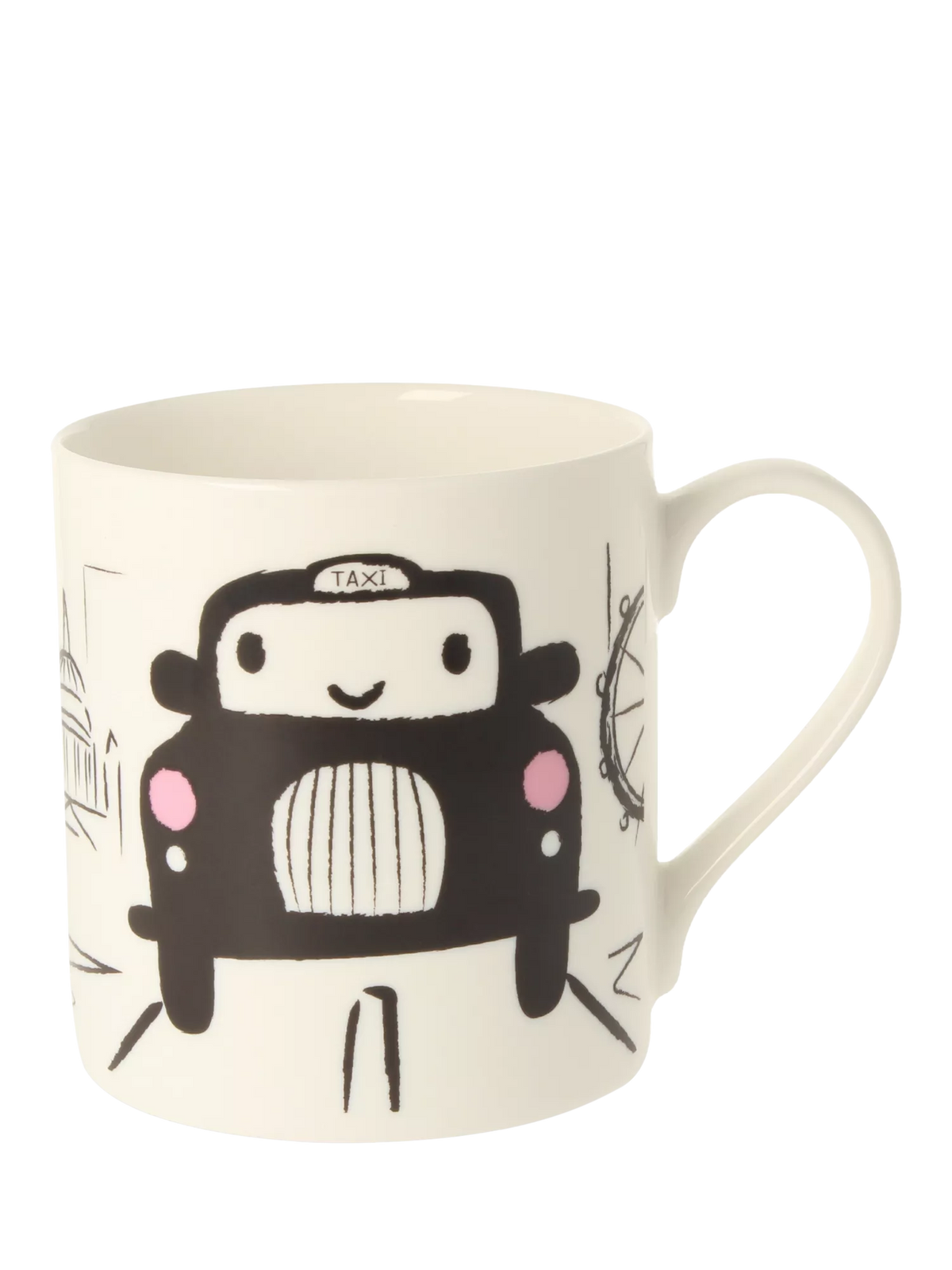 McLaggan Smith little London cab bone china mug 350ml, imported from the UK