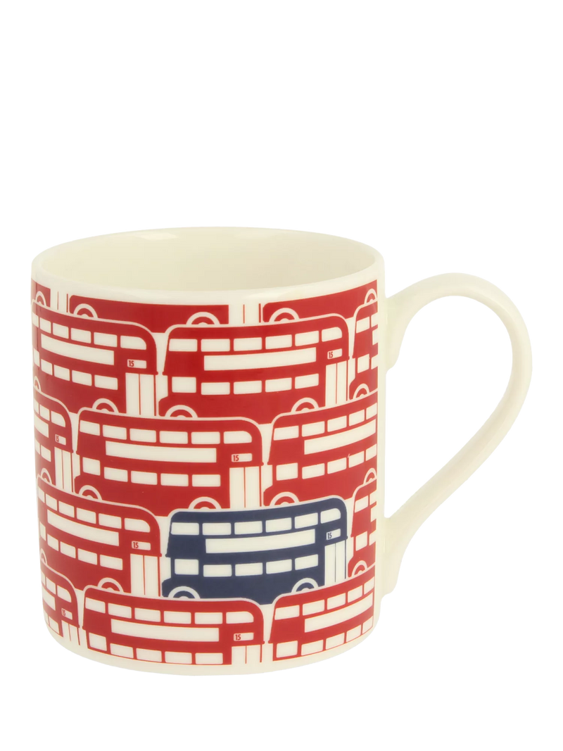 McLaggan Smith red London bus bone china mug 350ml - British product