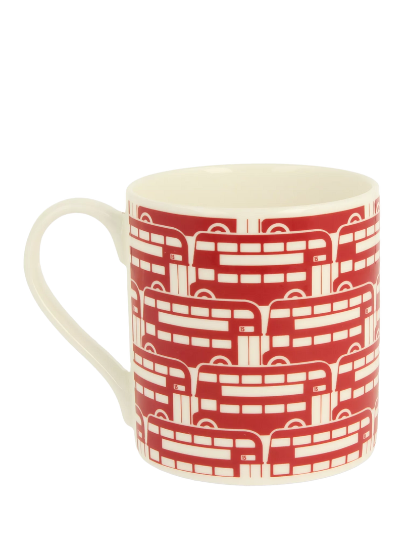 McLaggan Smith red London bus bone china mug 350ml - British product