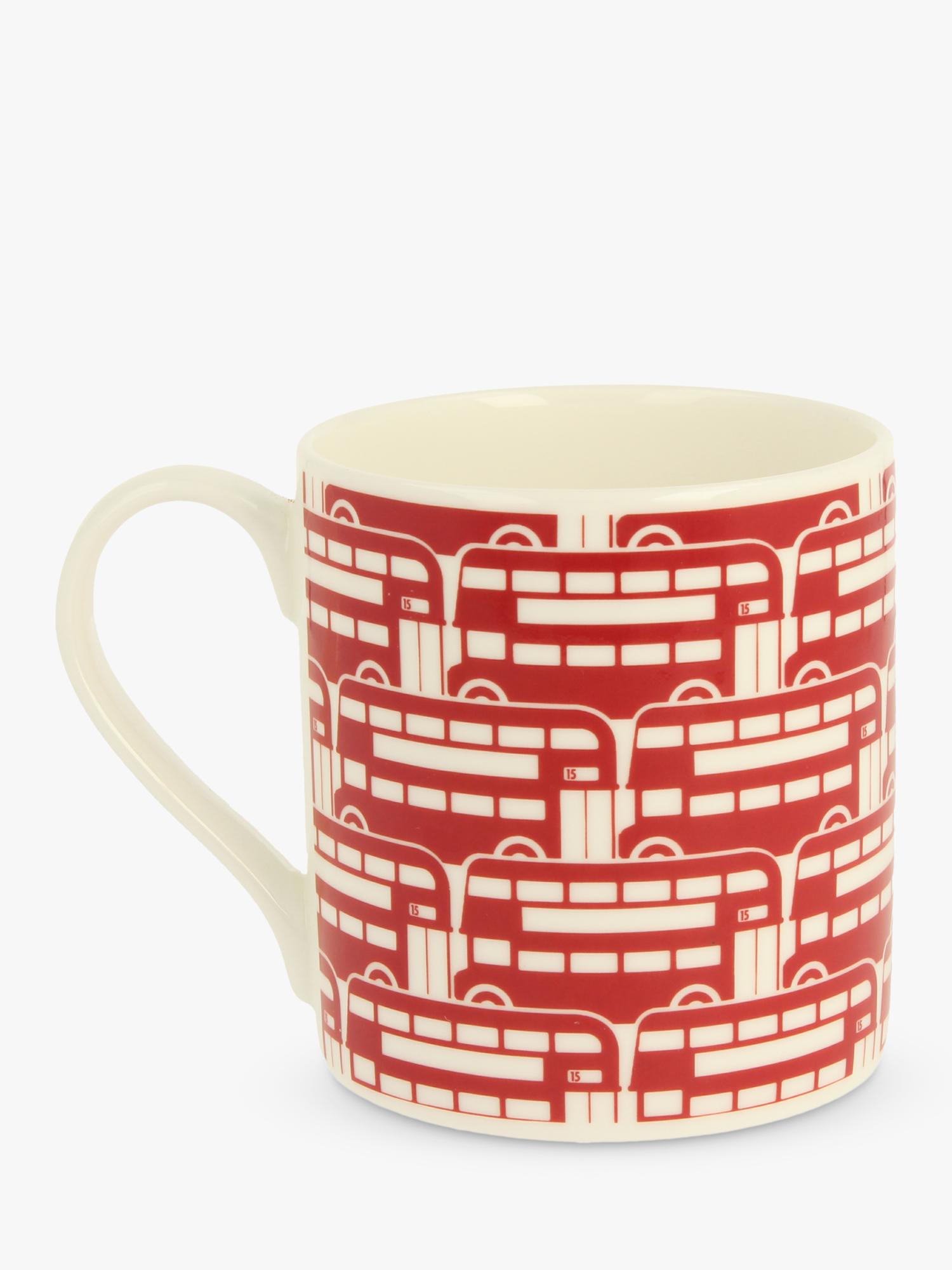 McLaggan Smith red London bus bone china mug 350ml - British product