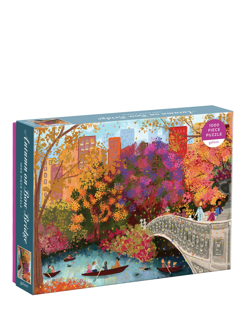 Galison 1000 piece Autumn Bow Bridge jigsaw puzzle - British product