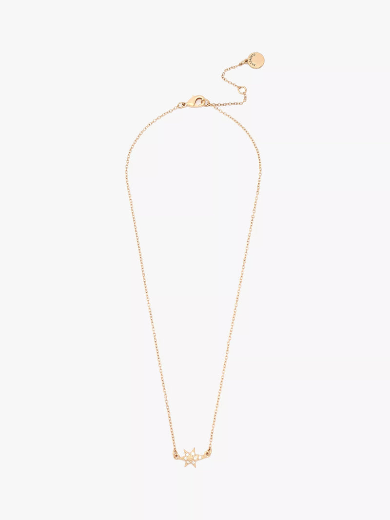 AllSaints star pave necklace and earrings set gold, UK version