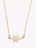 AllSaints star pave necklace and earrings set gold, UK version