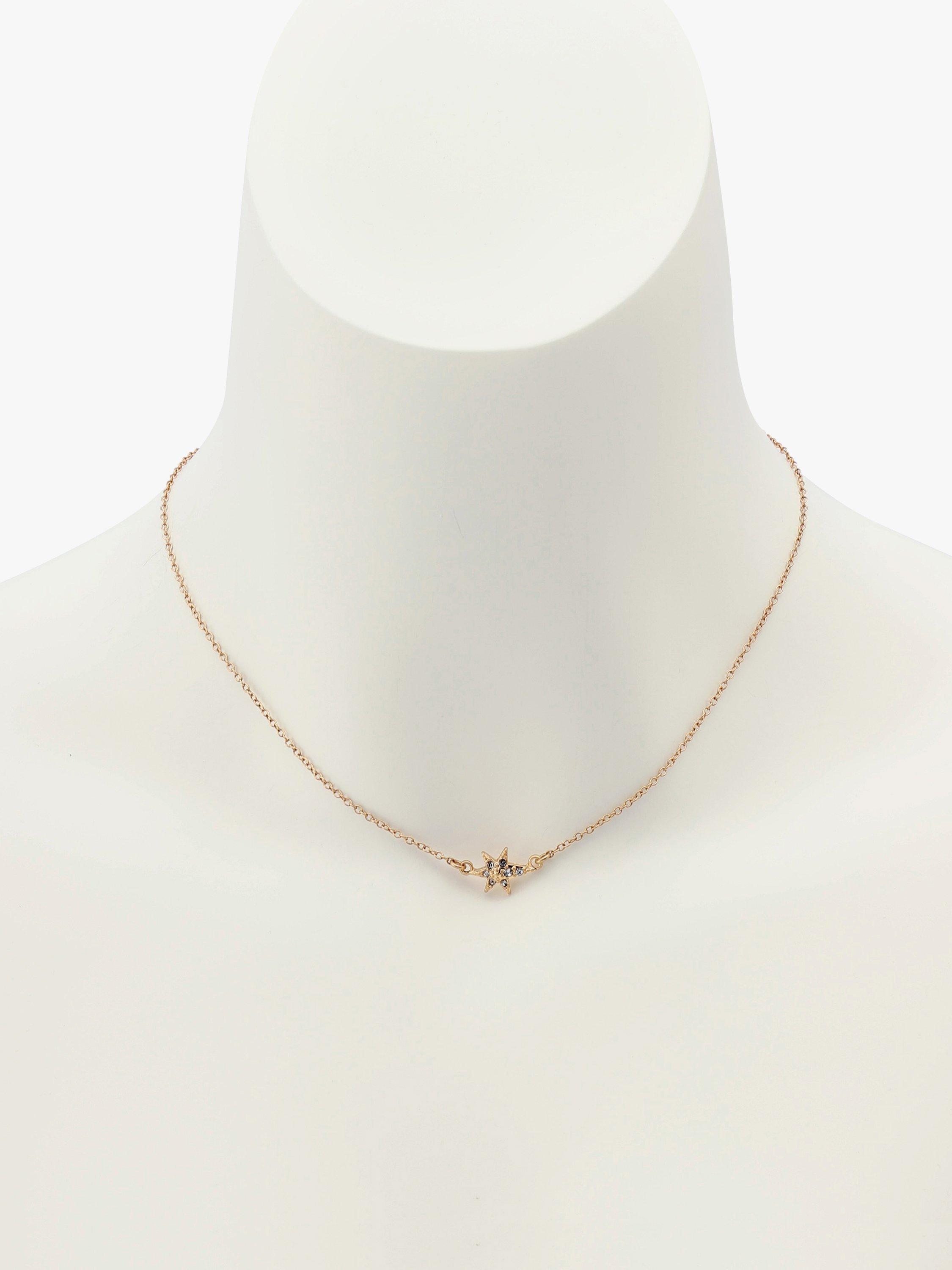AllSaints star pave necklace and earrings set gold, UK version