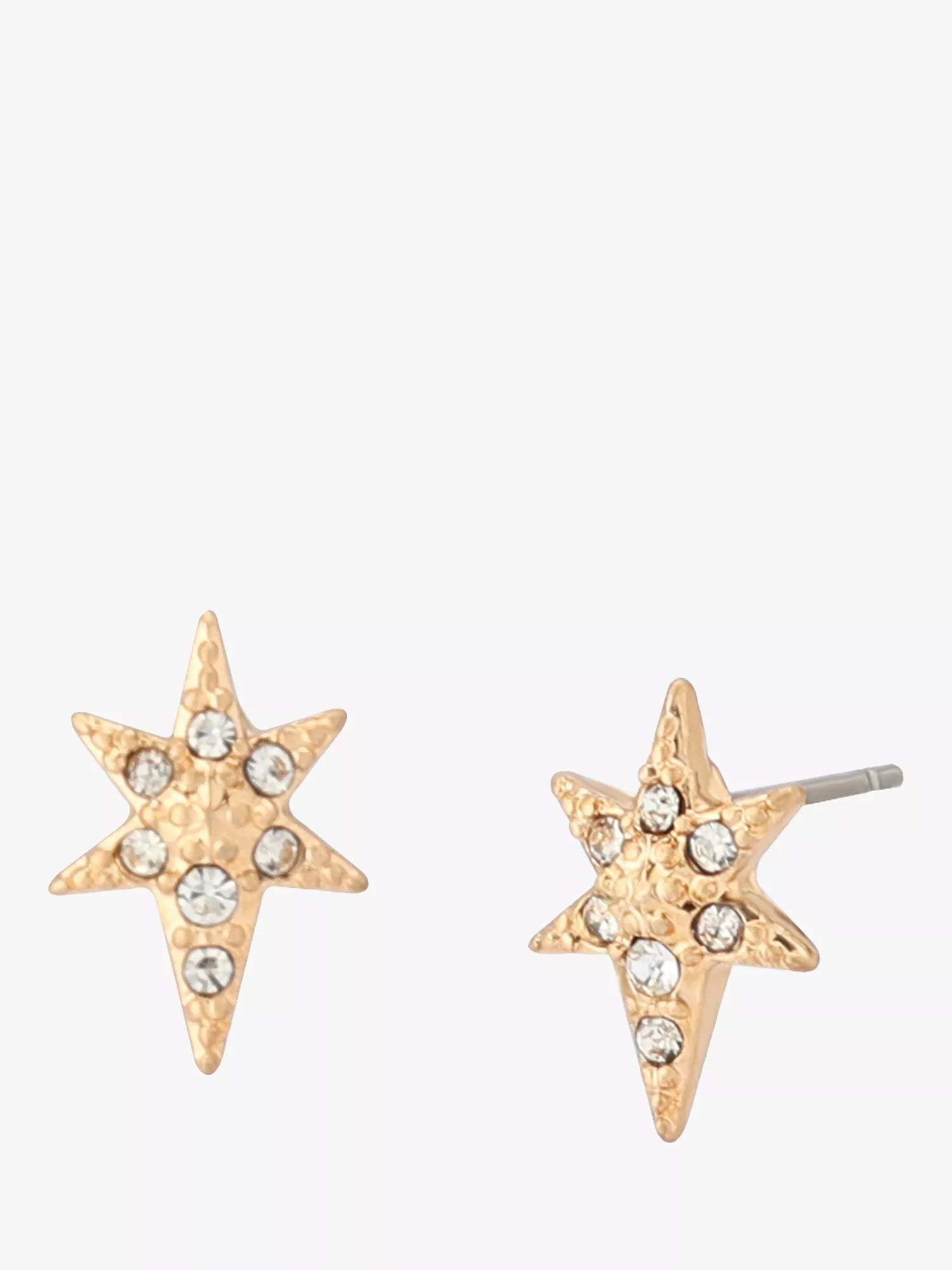 AllSaints star pave necklace and earrings set gold, UK version