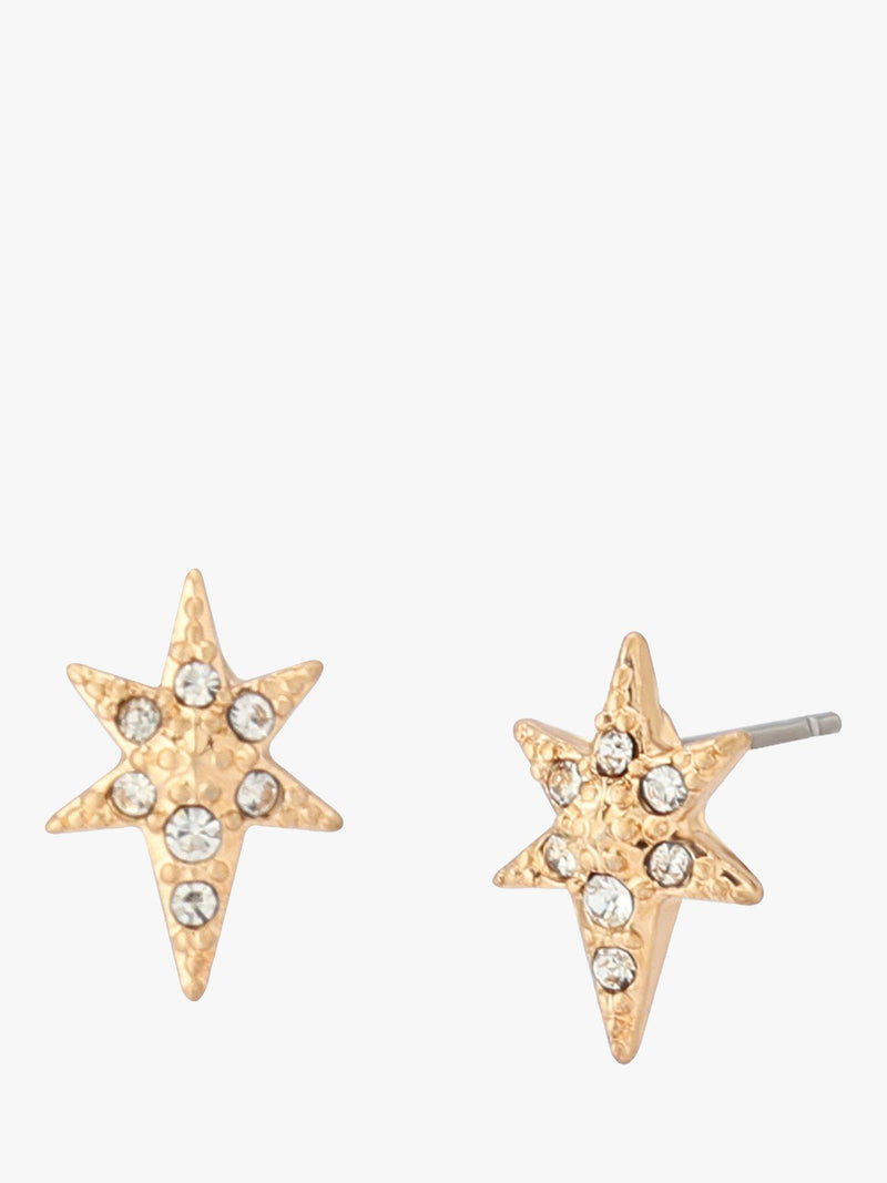 AllSaints star pave necklace and earrings set gold, UK version