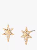 AllSaints star pave necklace and earrings set gold, UK version