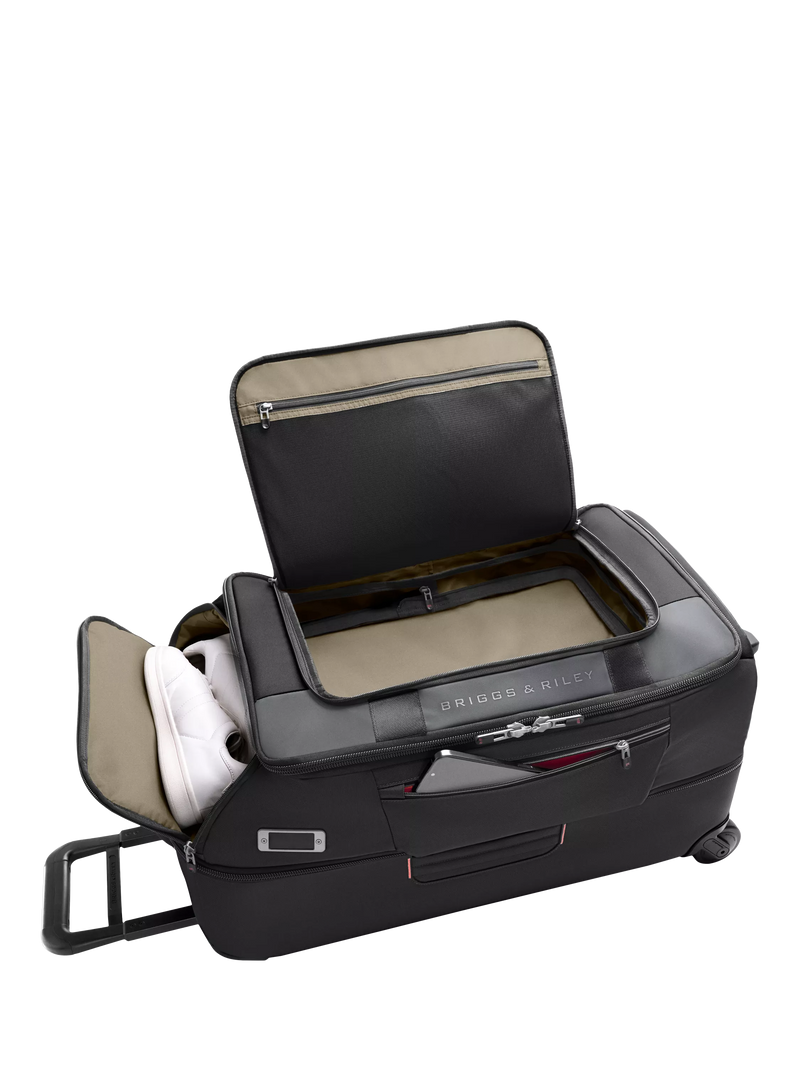 Briggs & Riley 90L upright duffle black, imported from the UK
