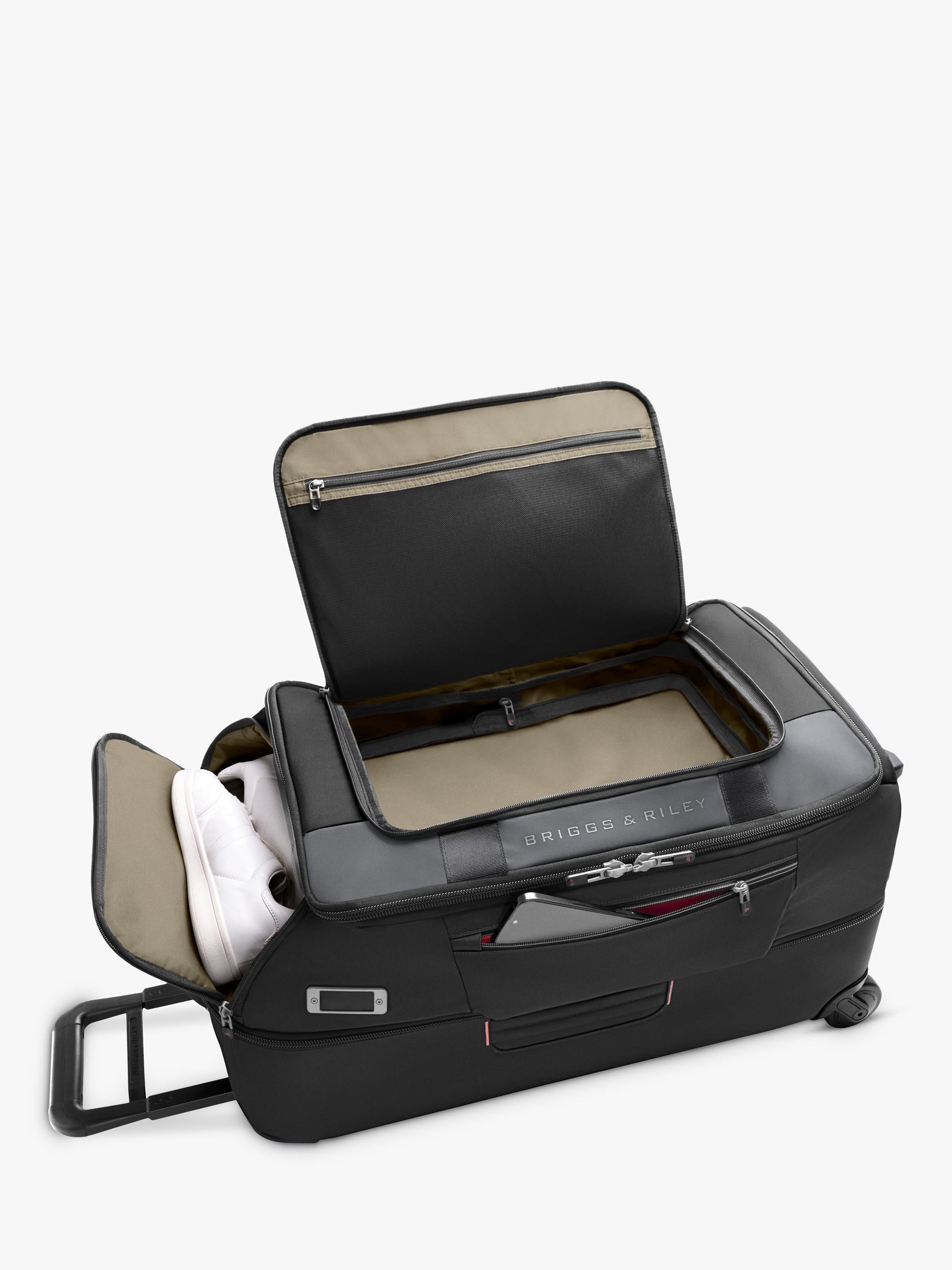 Briggs & Riley 90L upright duffle black, imported from the UK