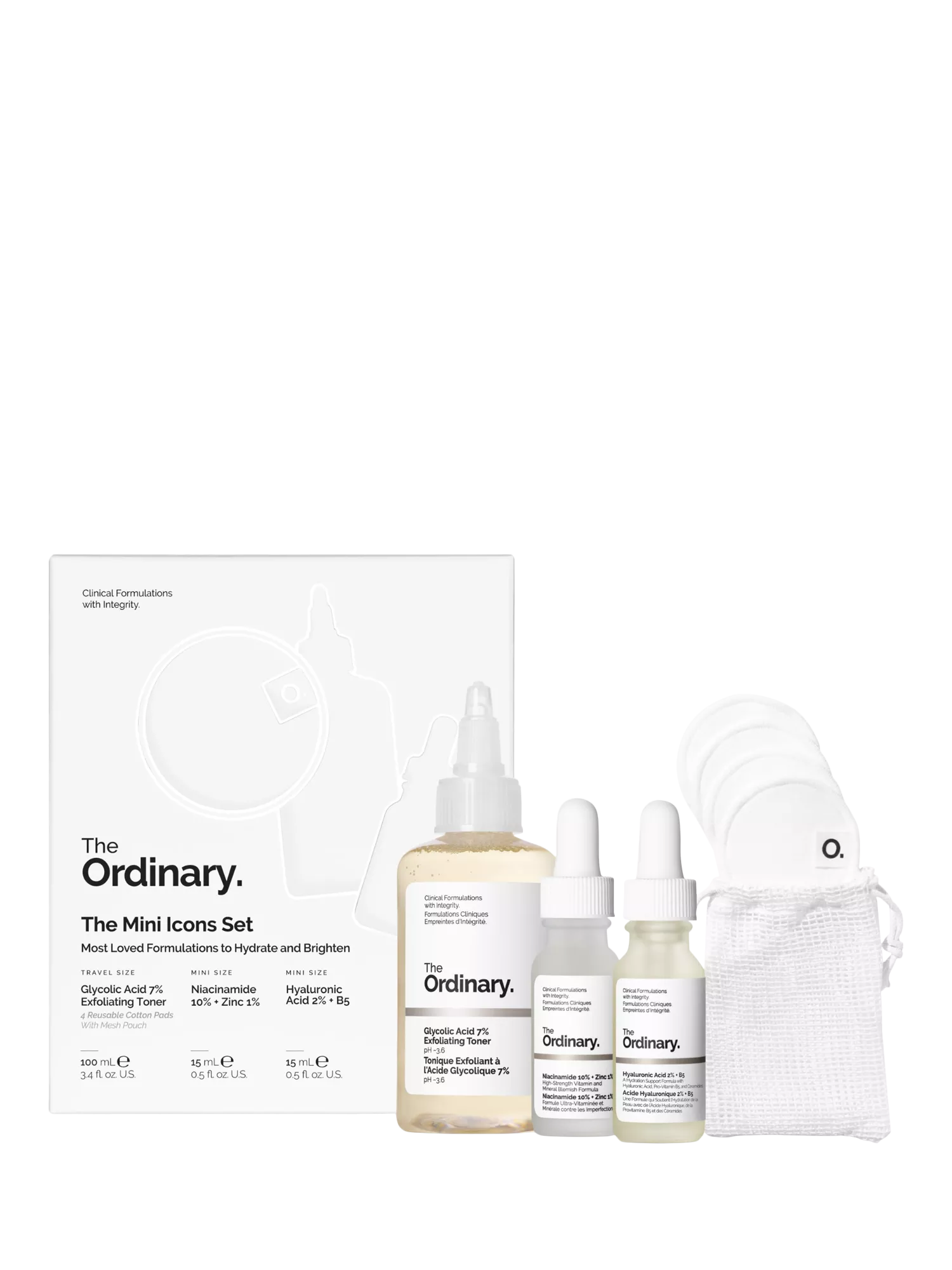The Ordinary Mini Icons Glycolic Acid gift set, imported from the UK