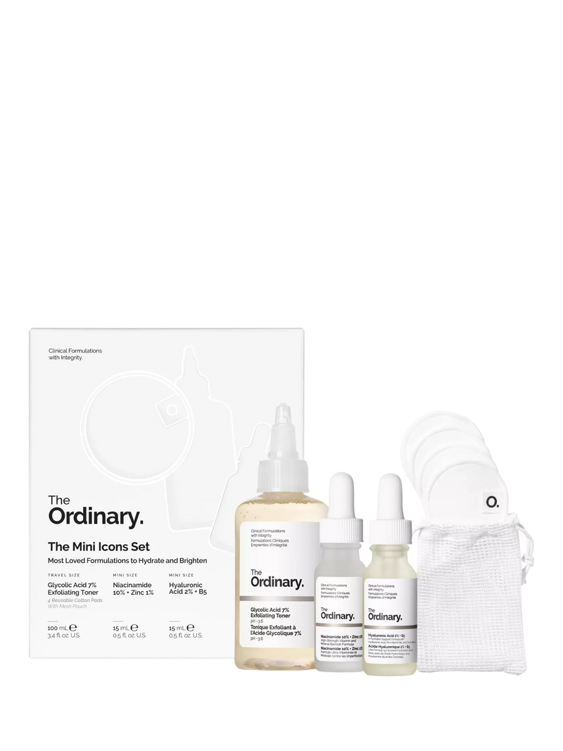 The Ordinary Mini Icons Glycolic Acid gift set, imported from the UK