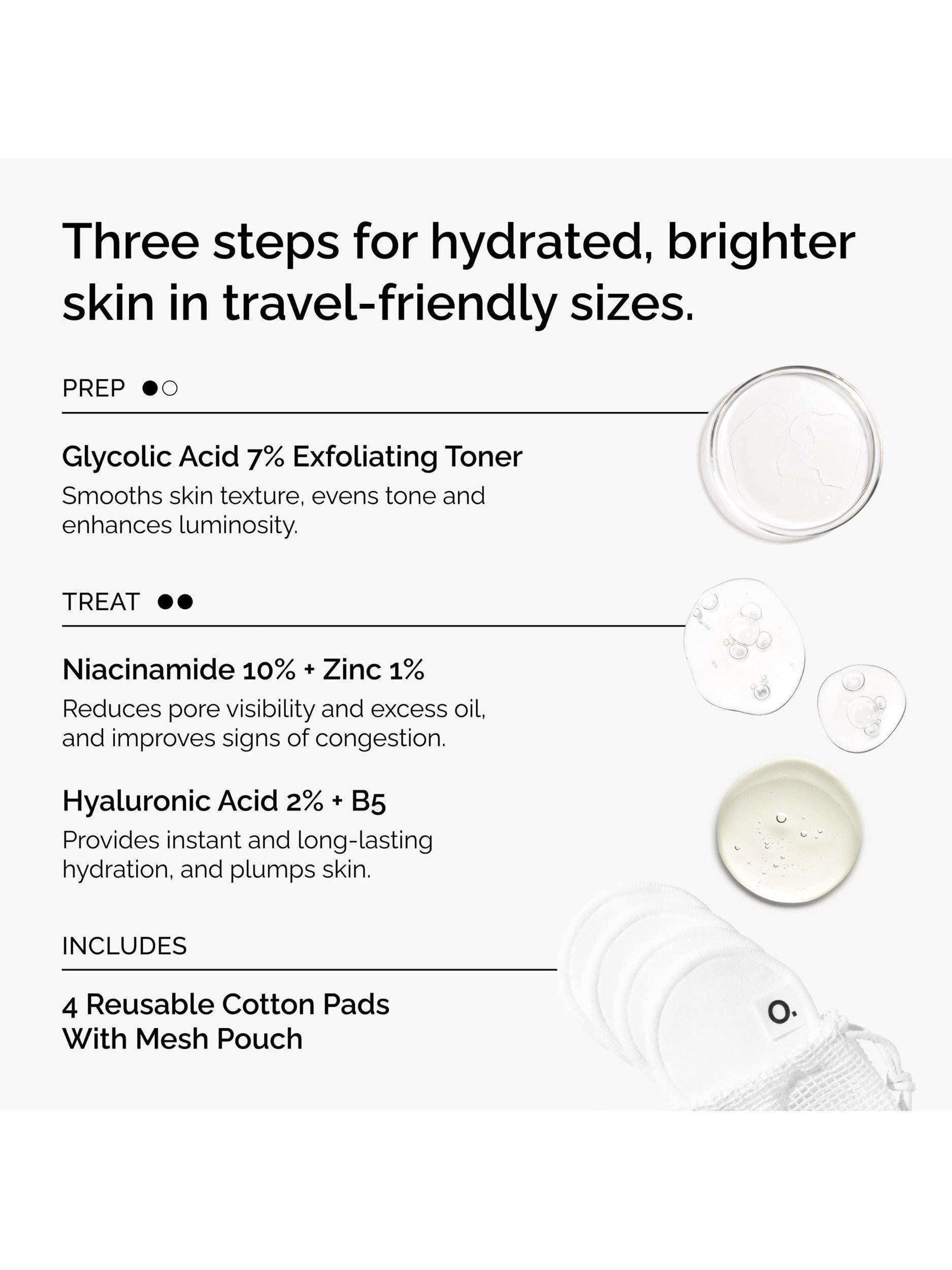 The Ordinary Mini Icons Glycolic Acid gift set, imported from the UK