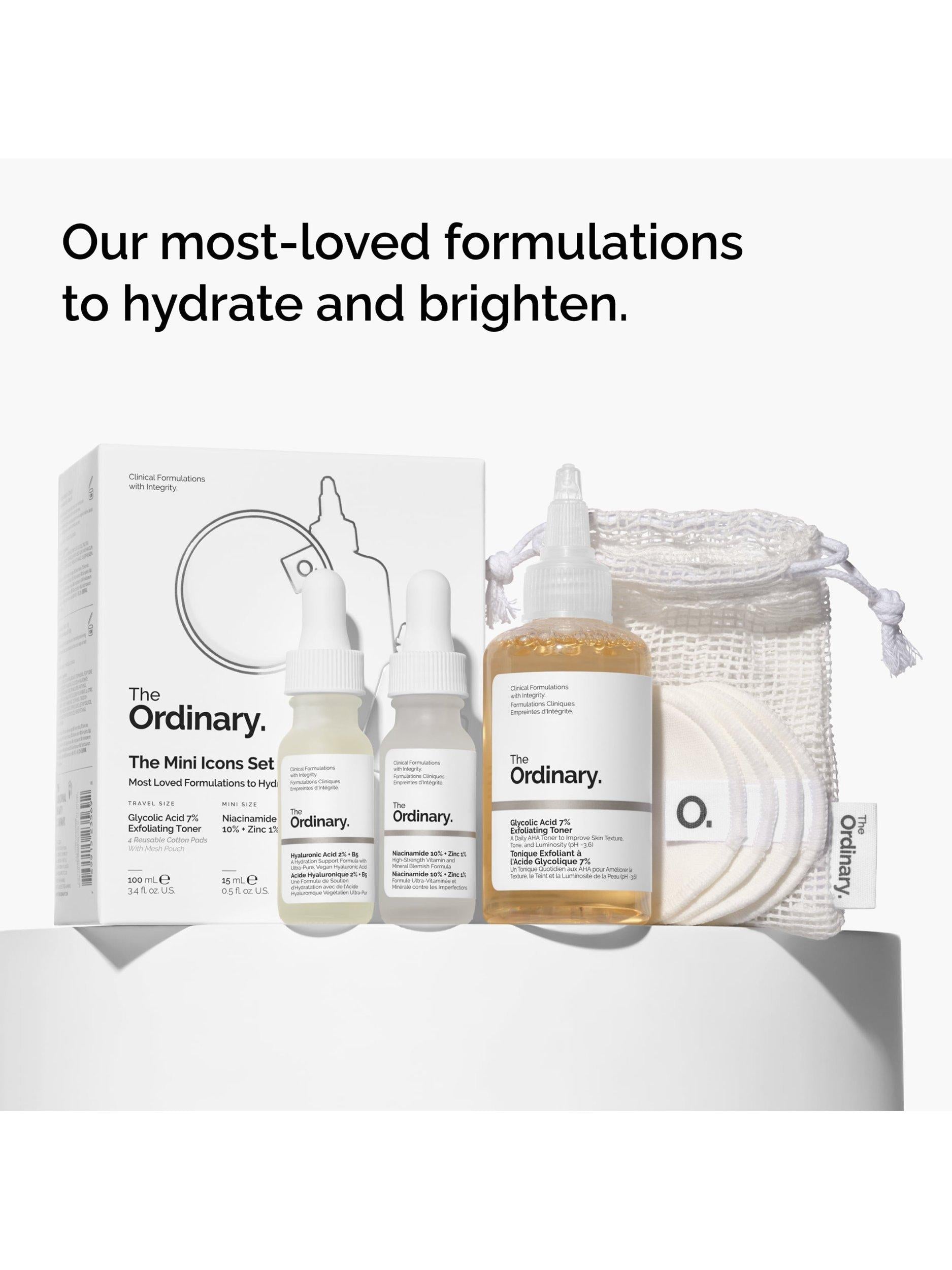 The Ordinary Mini Icons Glycolic Acid gift set, imported from the UK