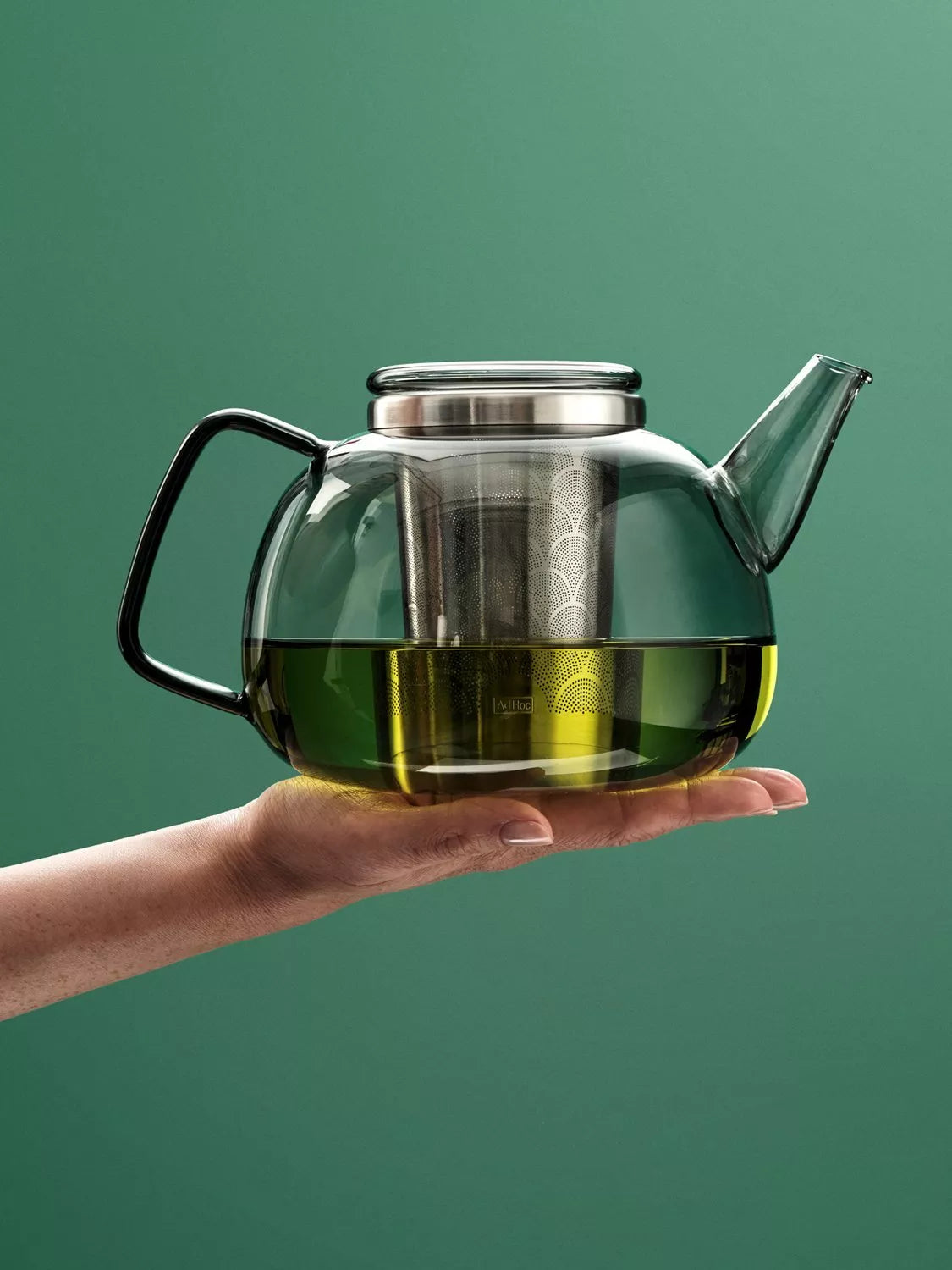 AdHoc glass teapot with tea infuser 1.2L - British product