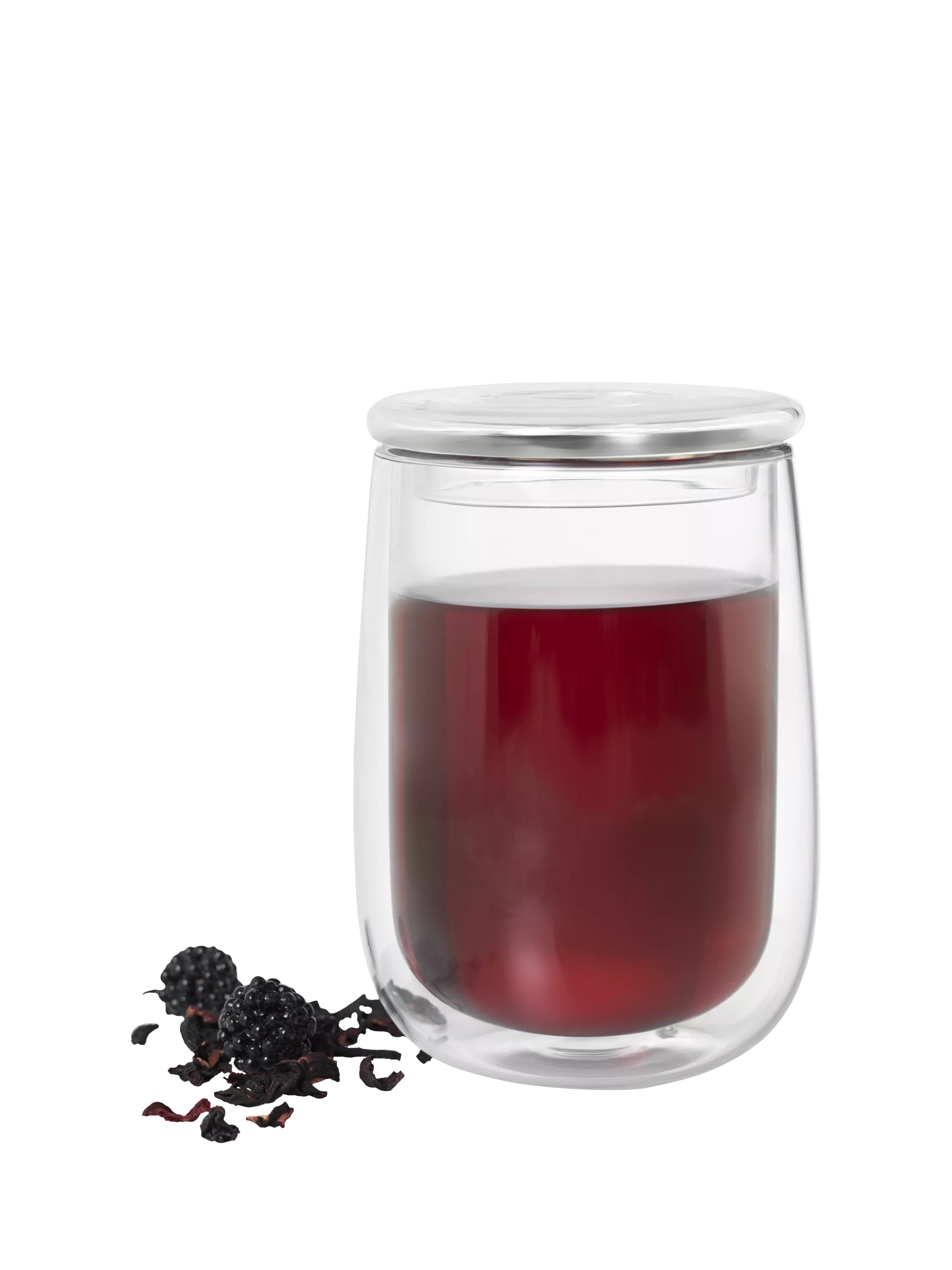 AdHoc double wall glass cup with tea infuser, UK version