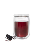 AdHoc double wall glass cup with tea infuser, UK version