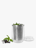 AdHoc double wall glass cup with tea infuser, UK version