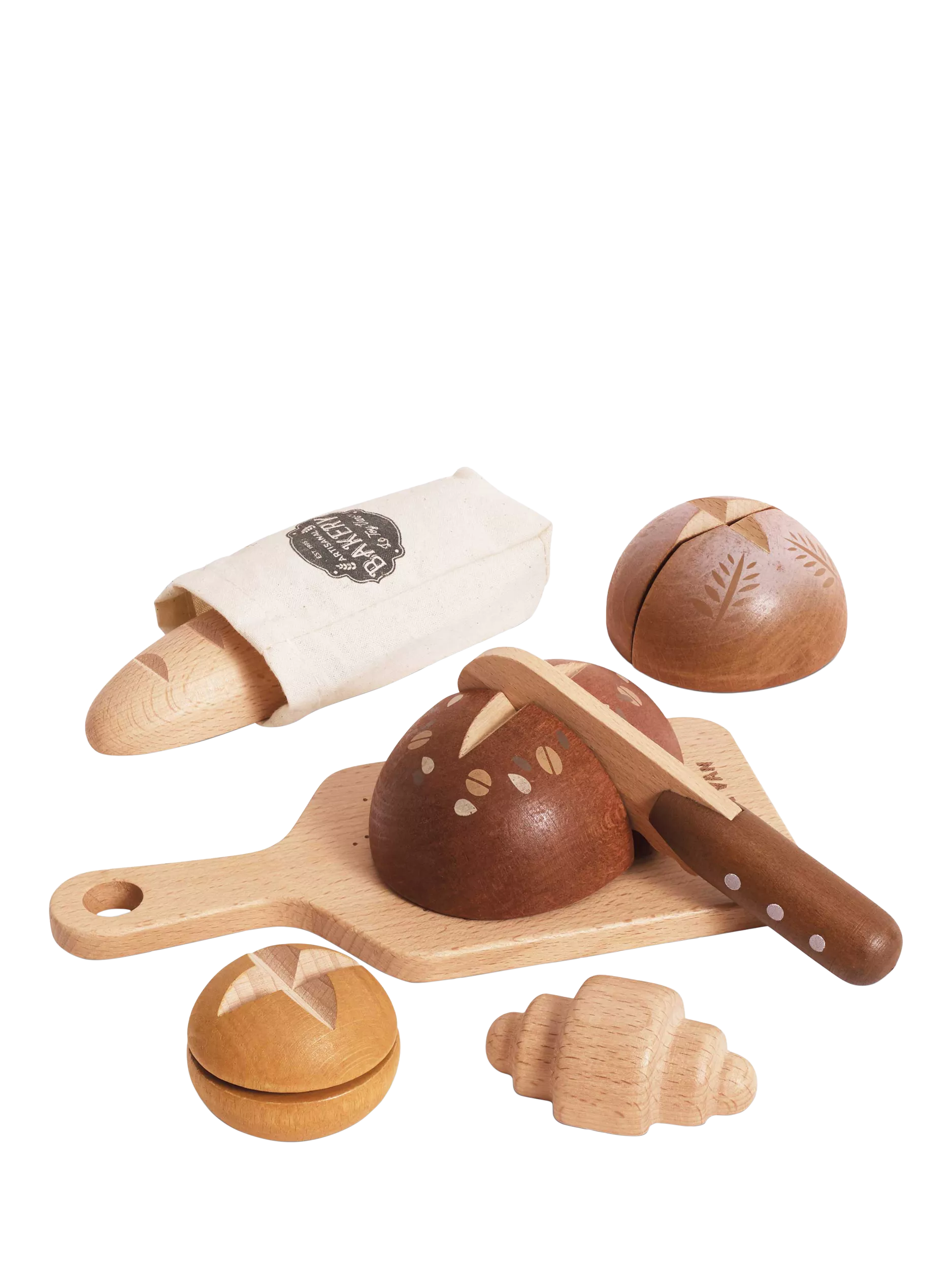 Le Toy Van wooden artisan bread set play food (British brand)