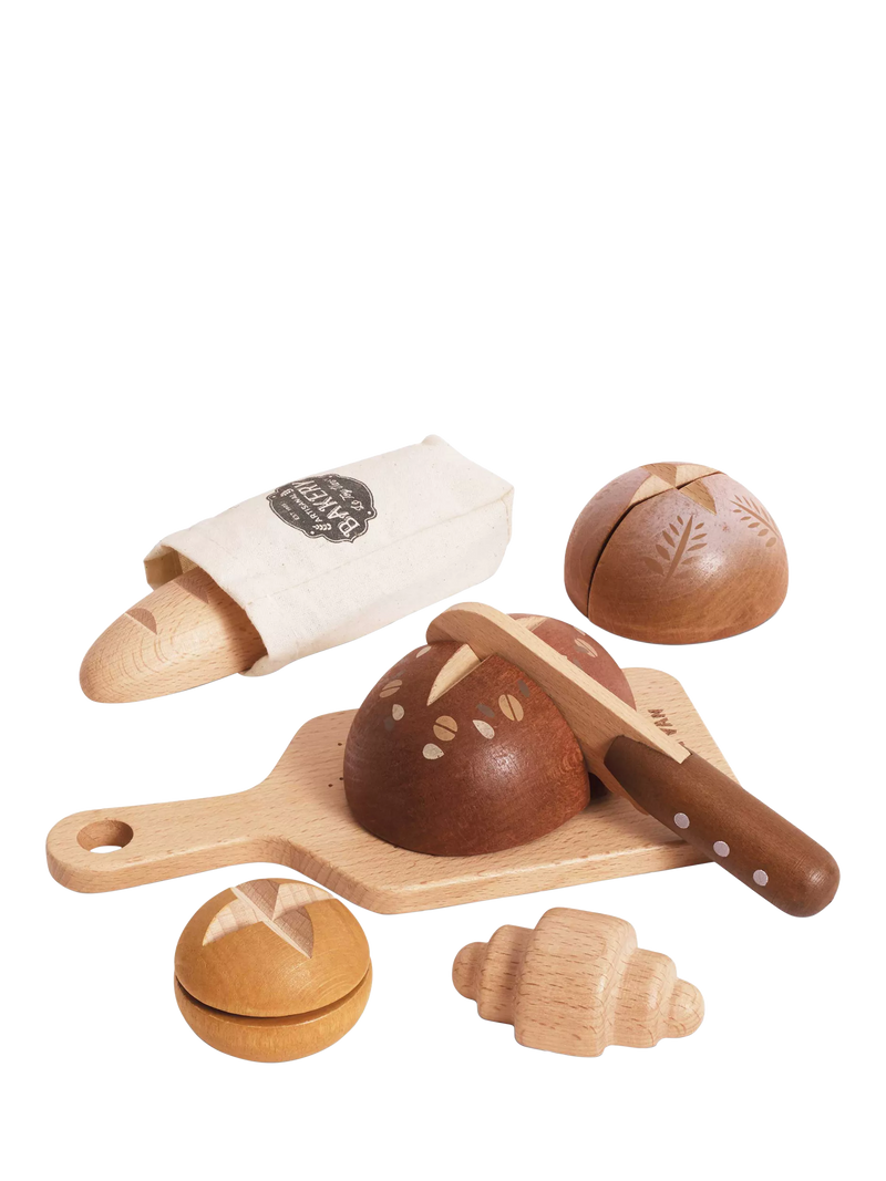 Le Toy Van wooden artisan bread set play food (British brand)