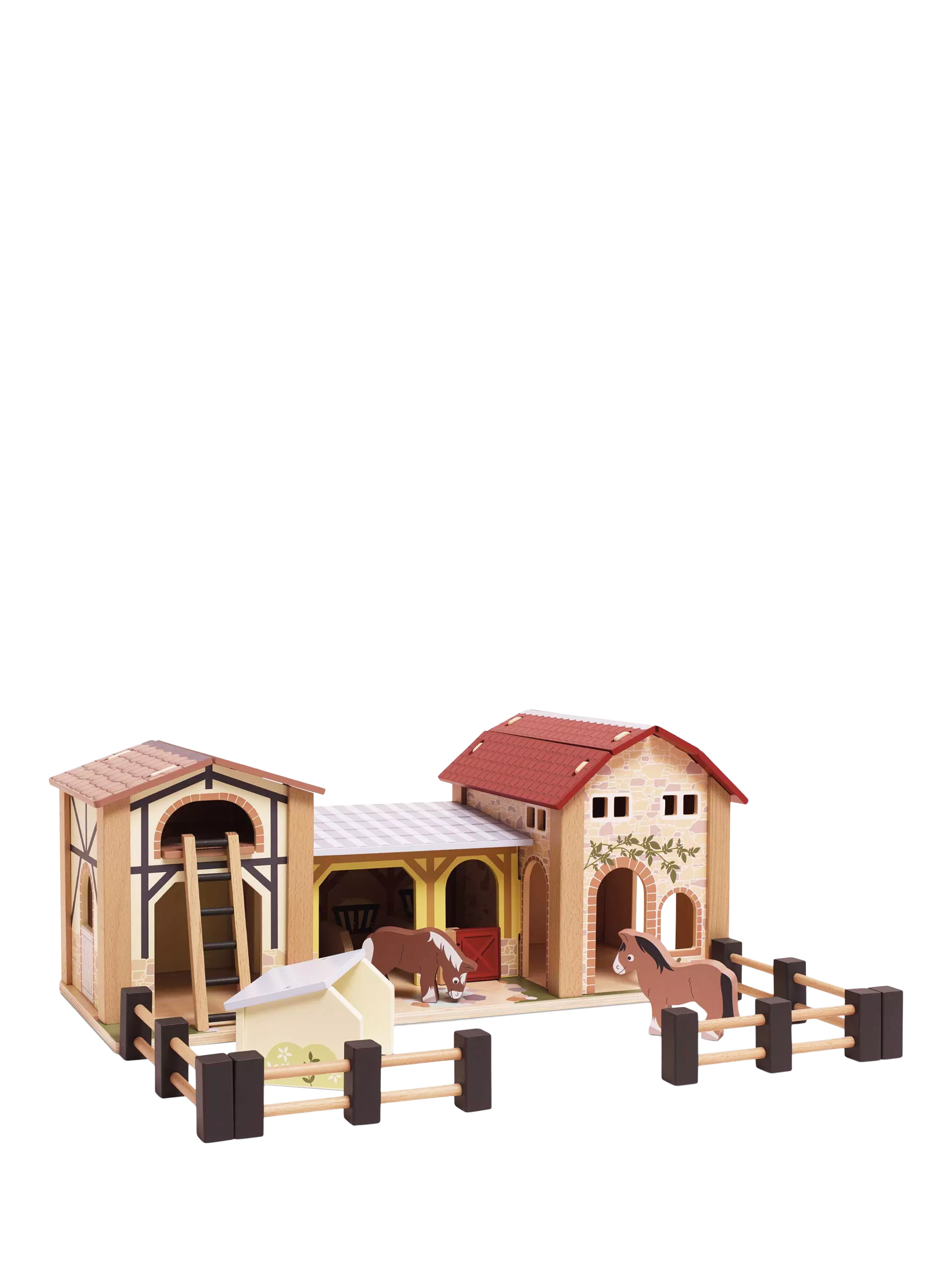 Le Toy Van wooden farmyard stable playset (British brand)