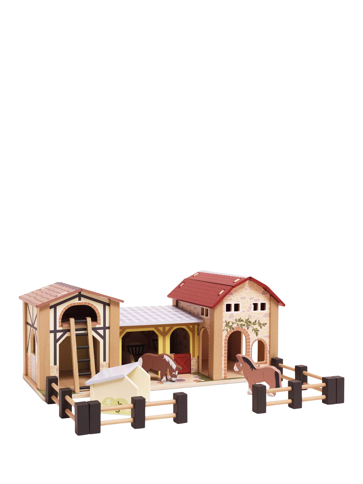 Le Toy Van wooden farmyard stable playset (British brand)