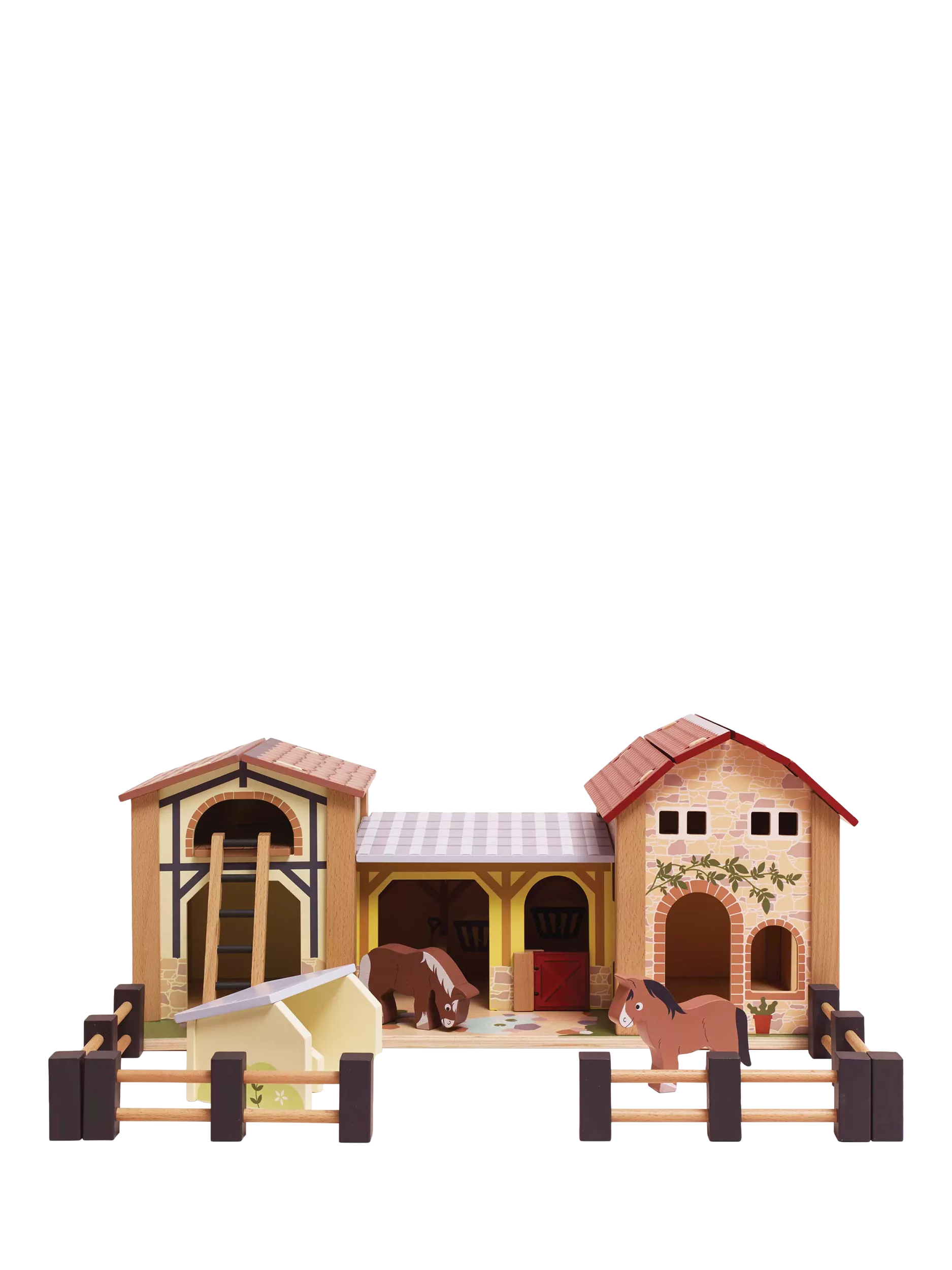 Le Toy Van wooden farmyard stable playset (British brand)