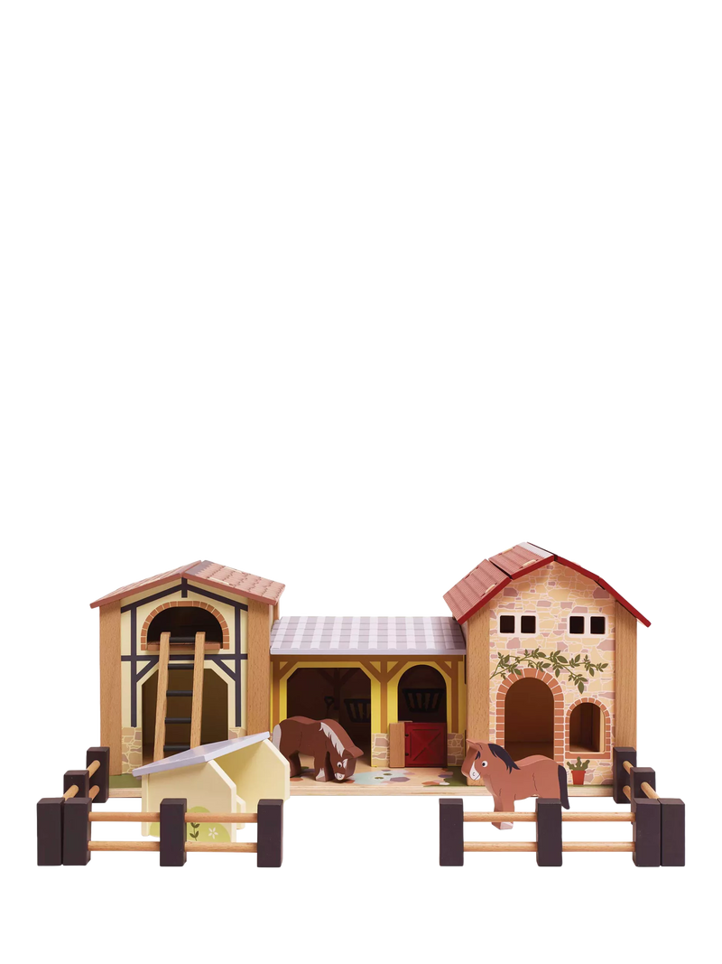 Le Toy Van wooden farmyard stable playset (British brand)