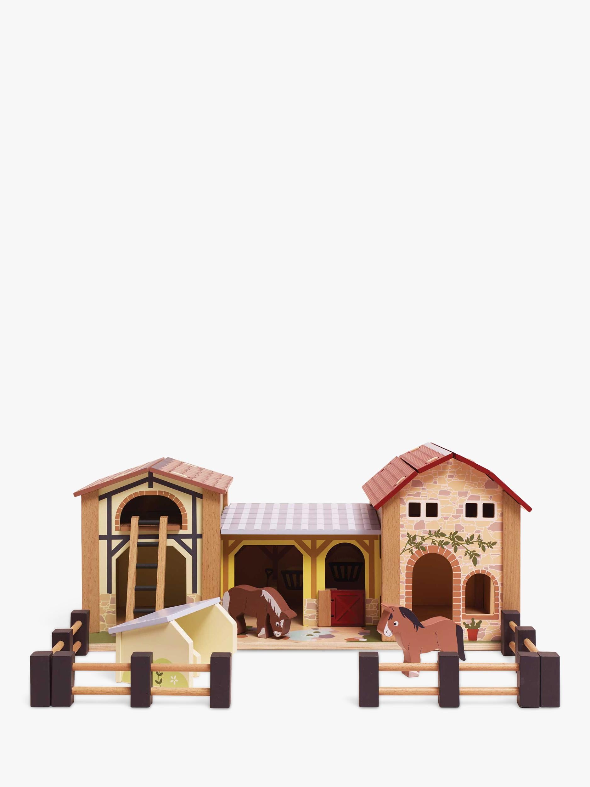 Le Toy Van wooden farmyard stable playset (British brand)