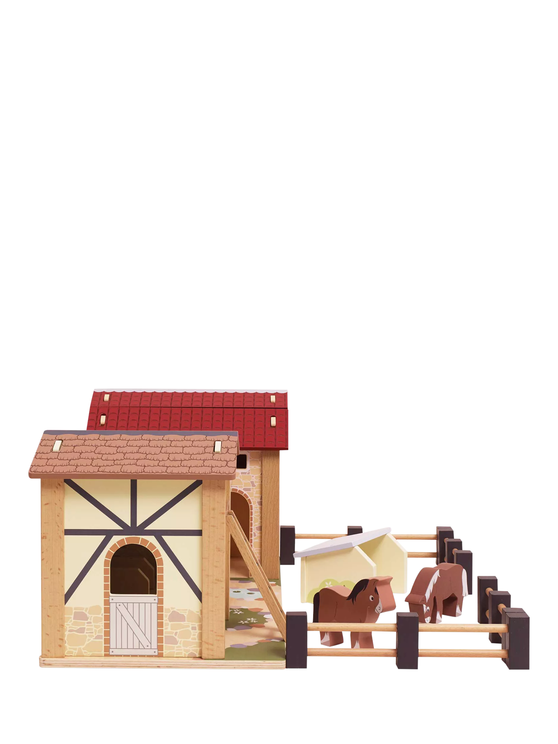 Le Toy Van wooden farmyard stable playset (British brand)