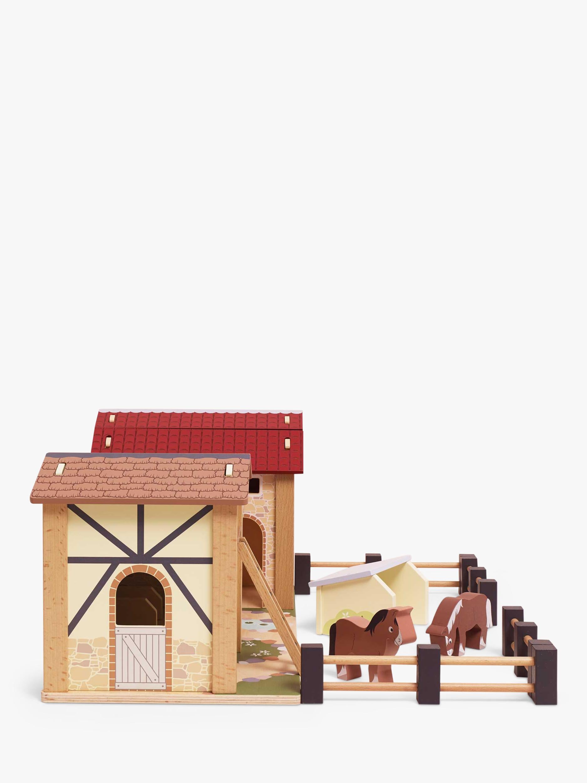 Le Toy Van wooden farmyard stable playset (British brand)