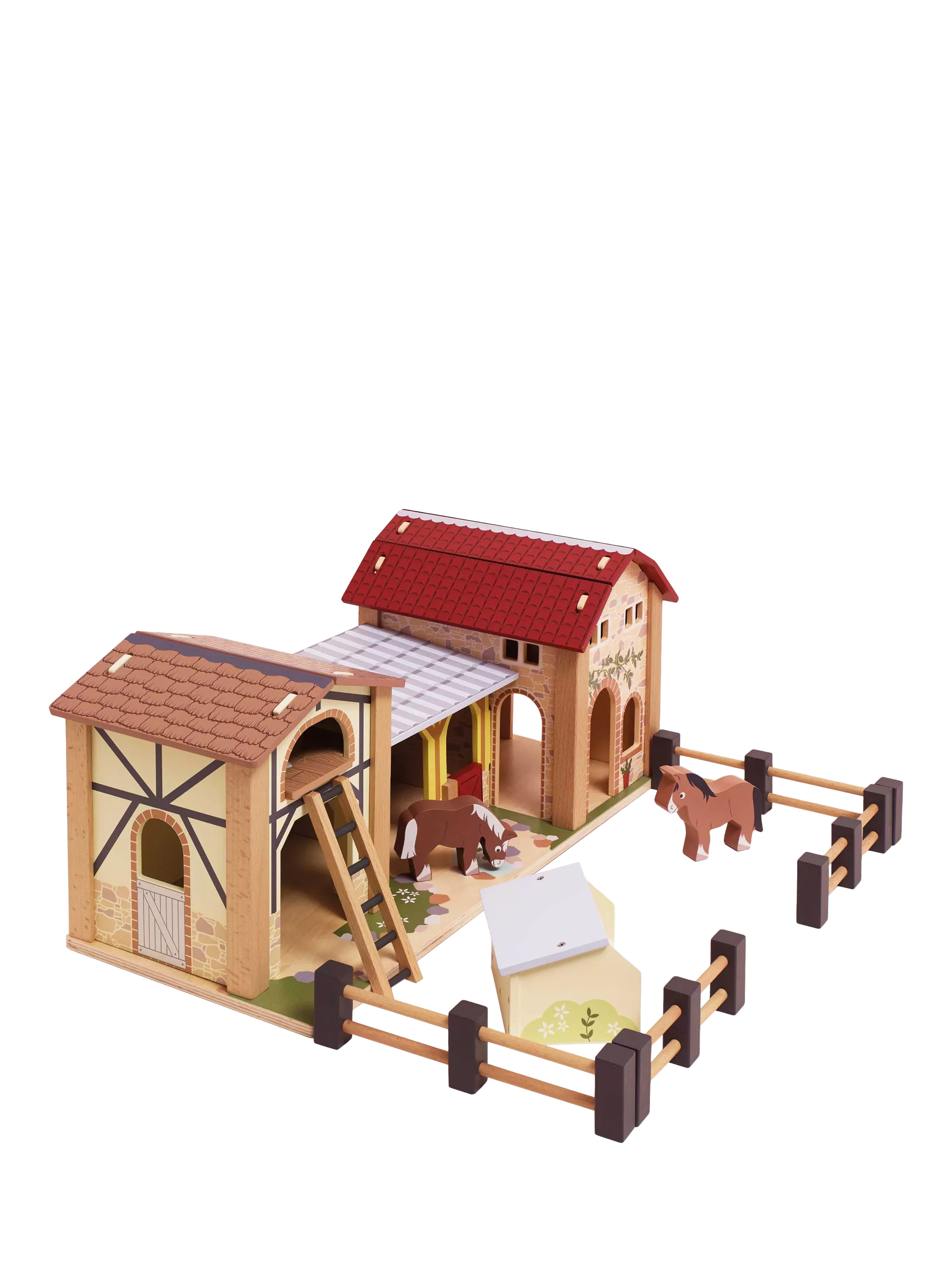 Le Toy Van wooden farmyard stable playset (British brand)