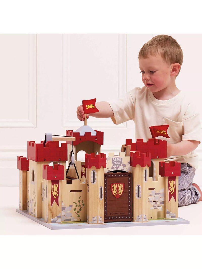 Le Toy Van Lionheart Castle wooden playset, imported from the UK