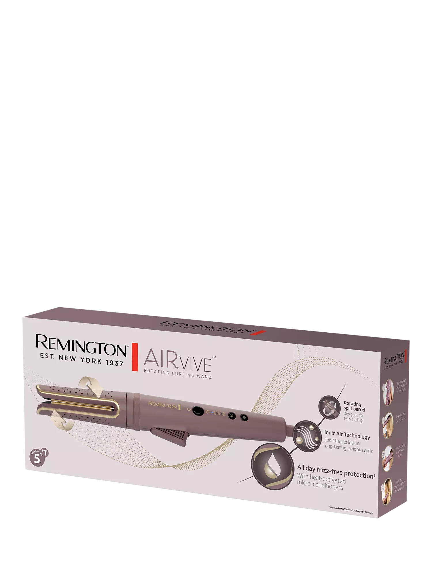 Remington AIRvive curling wand Mauve - British product