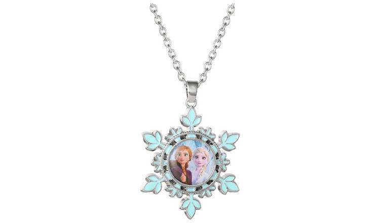 Disney Frozen Elsa and Anna silver snowflake pendant necklace (British brand)