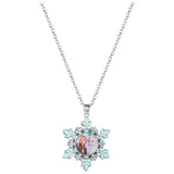 Disney Frozen Elsa and Anna silver snowflake pendant necklace (British brand)