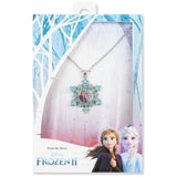 Disney Frozen Elsa and Anna silver snowflake pendant necklace (British brand)