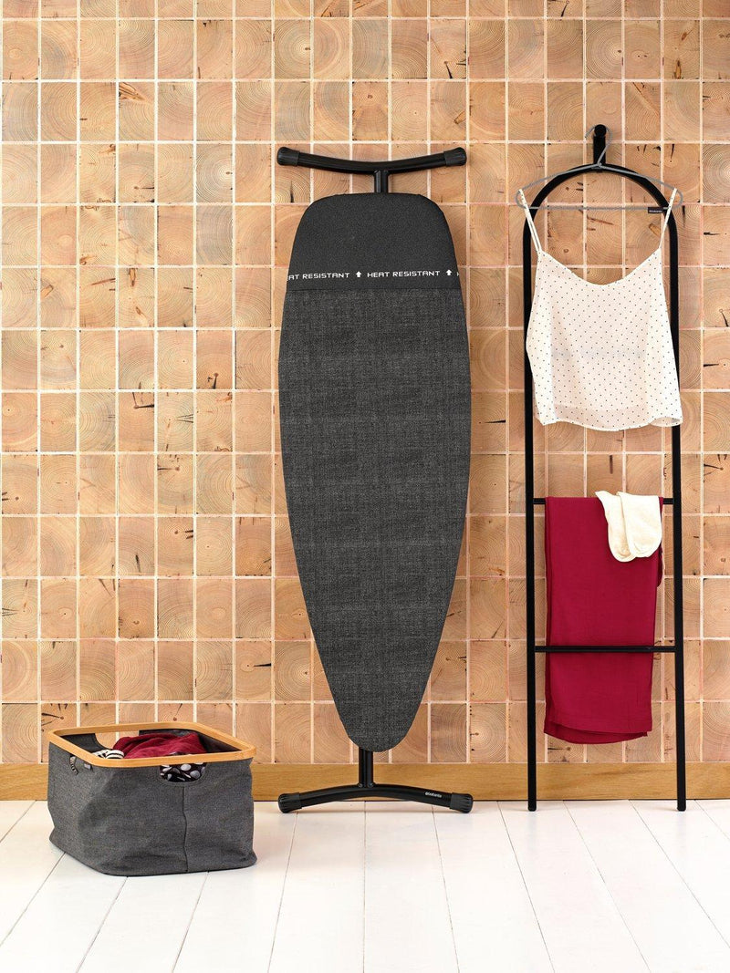 Brabantia Fairtrade ironing board 135x45cm denim black, imported from the UK