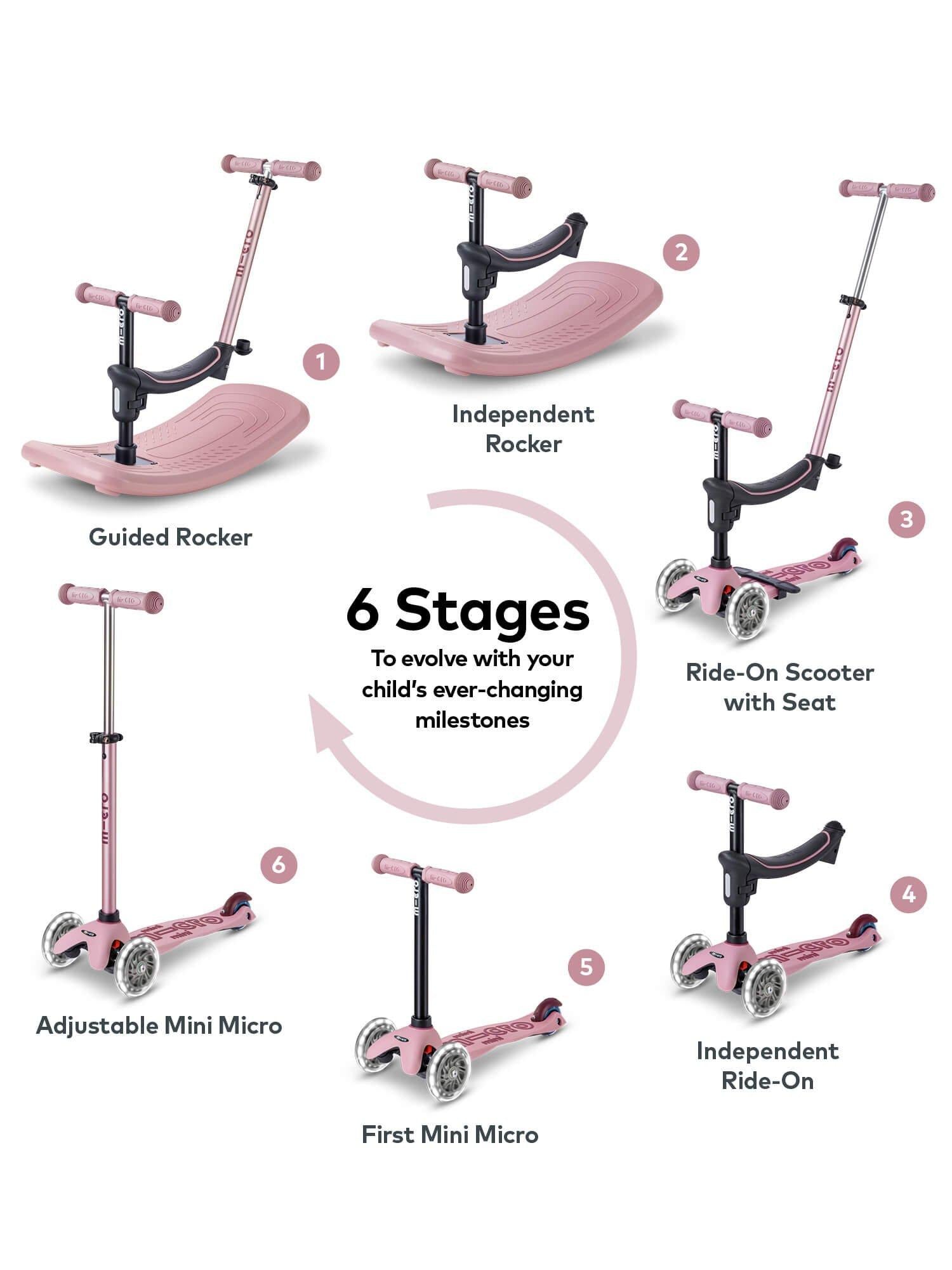Micro Scooters Mini Micro 4-in-1 with indoor rocker (British brand)