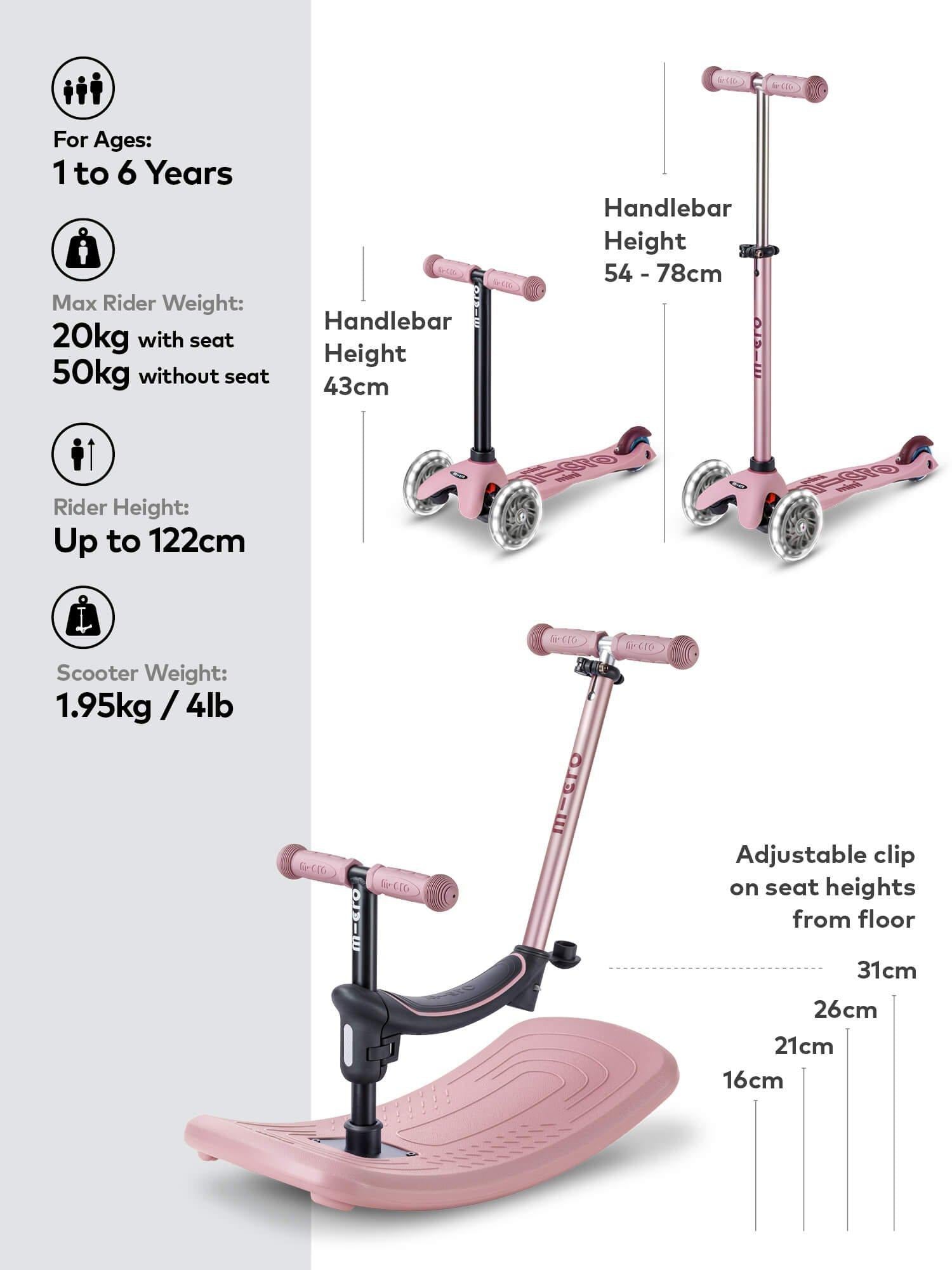 Micro Scooters Mini Micro 4-in-1 with indoor rocker (British brand)