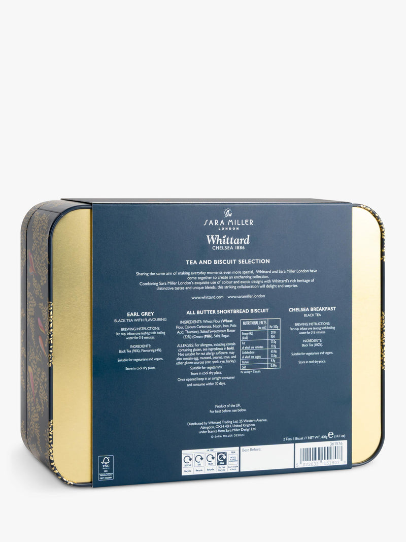 Sara Miller Chelsea Iconic Tea & Biscuits Gift Tin 400g, UK version