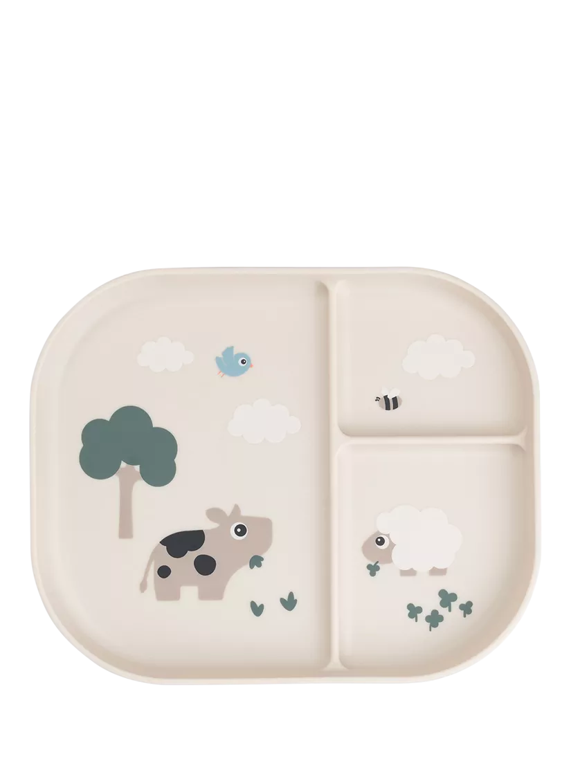 Done by Deer Tiny Farm compartment plate - British product