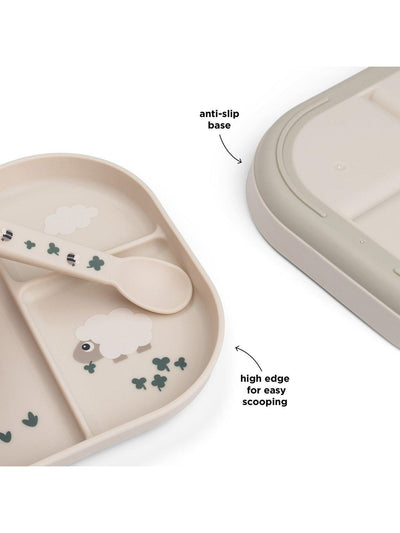 John Lewis Done by Deer Tiny Farm Foodie Teller mit Fächern - Kleinkind Essteller - Online bei McGrocer kaufen