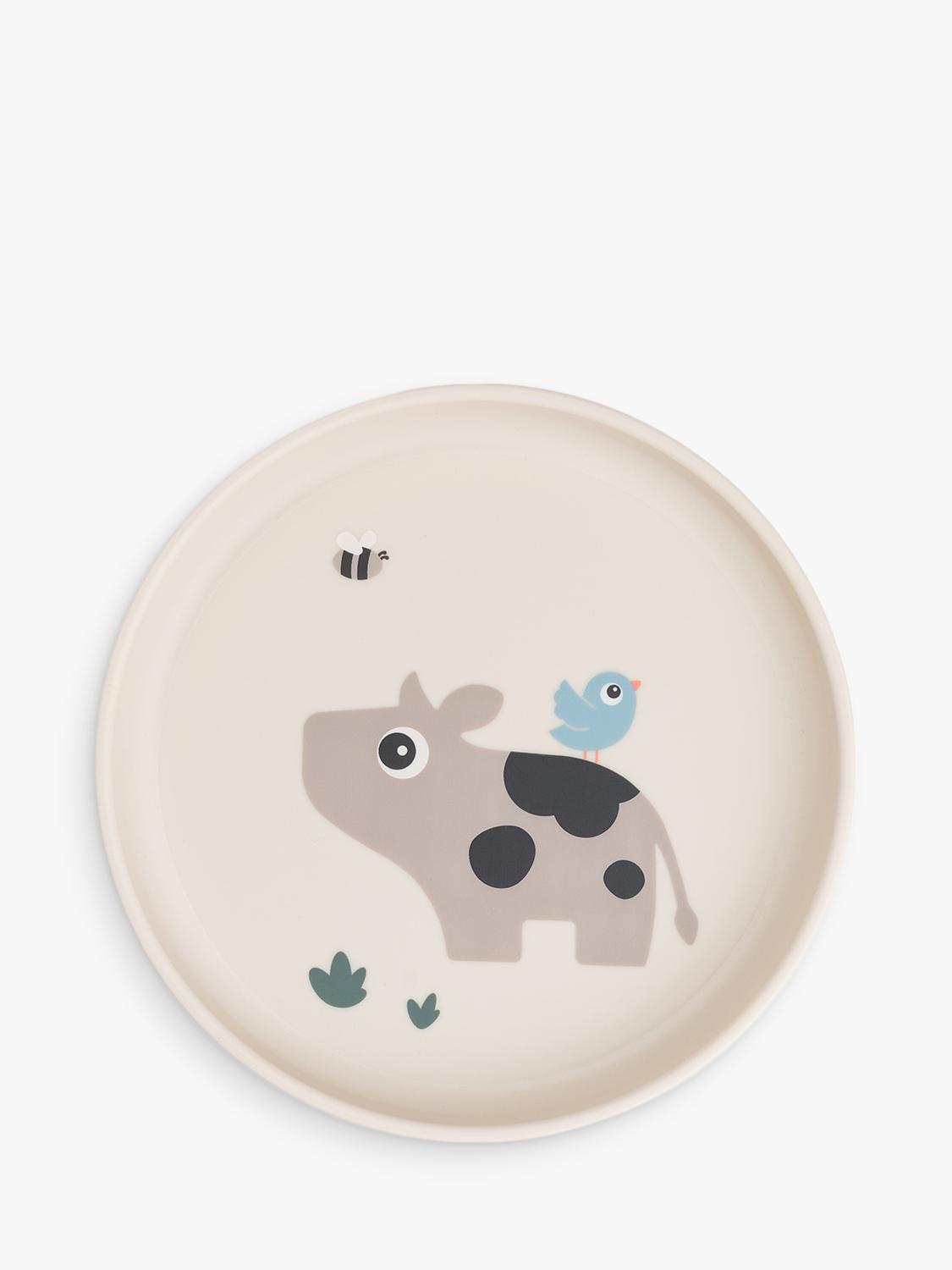 Done by Deer Tiny Farm toddler feeding plate - British product