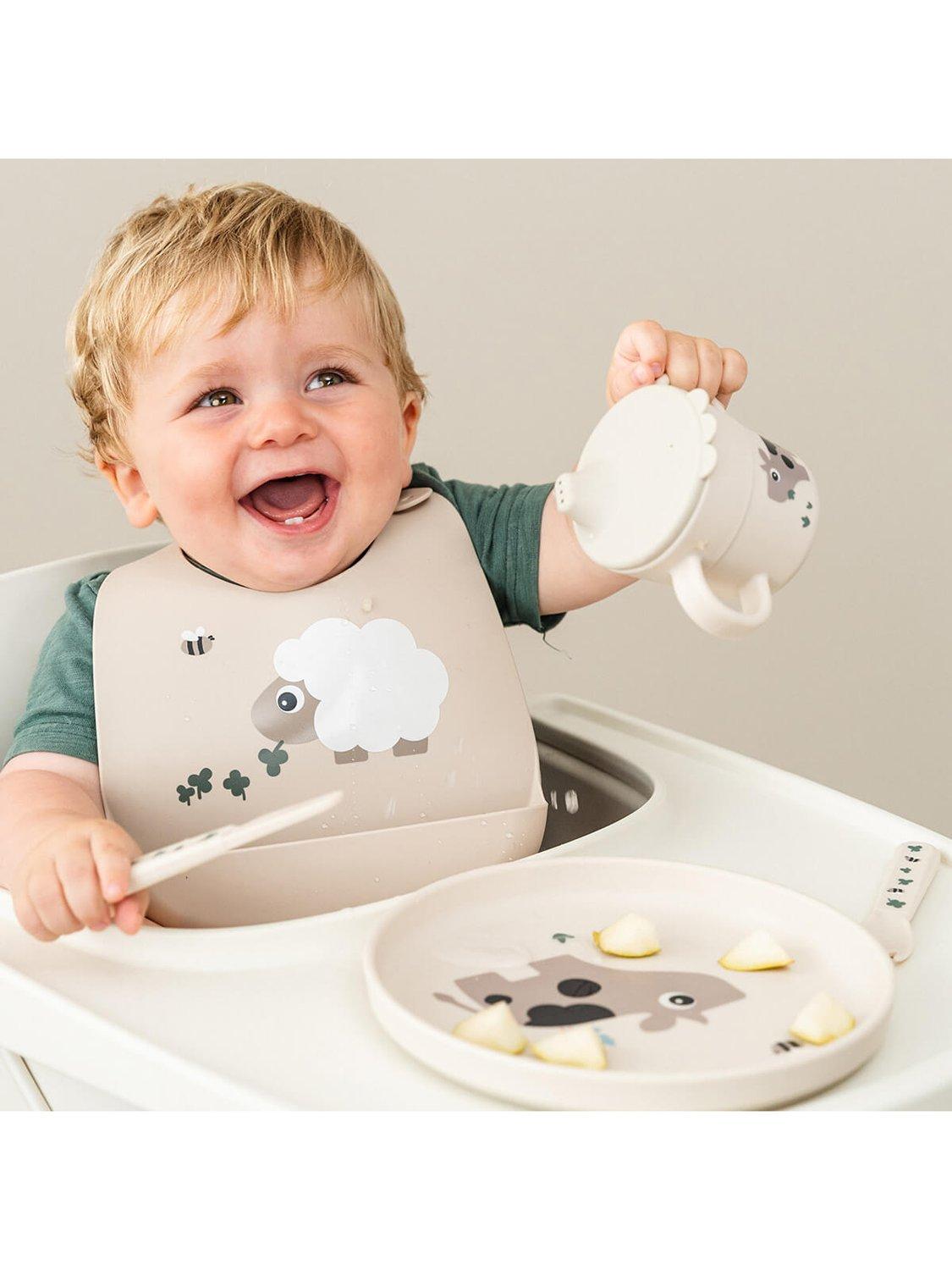 Done by Deer Tiny Farm toddler feeding plate - British product