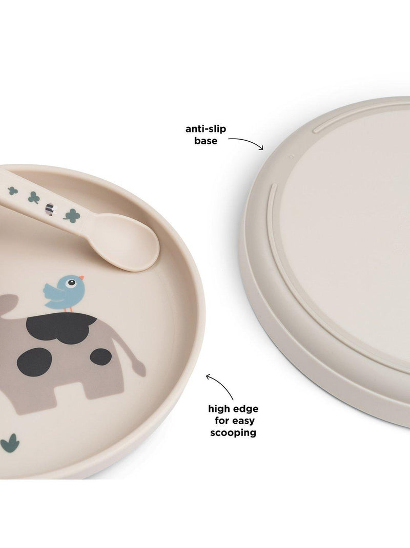 Done by Deer Tiny Farm toddler feeding plate - British product